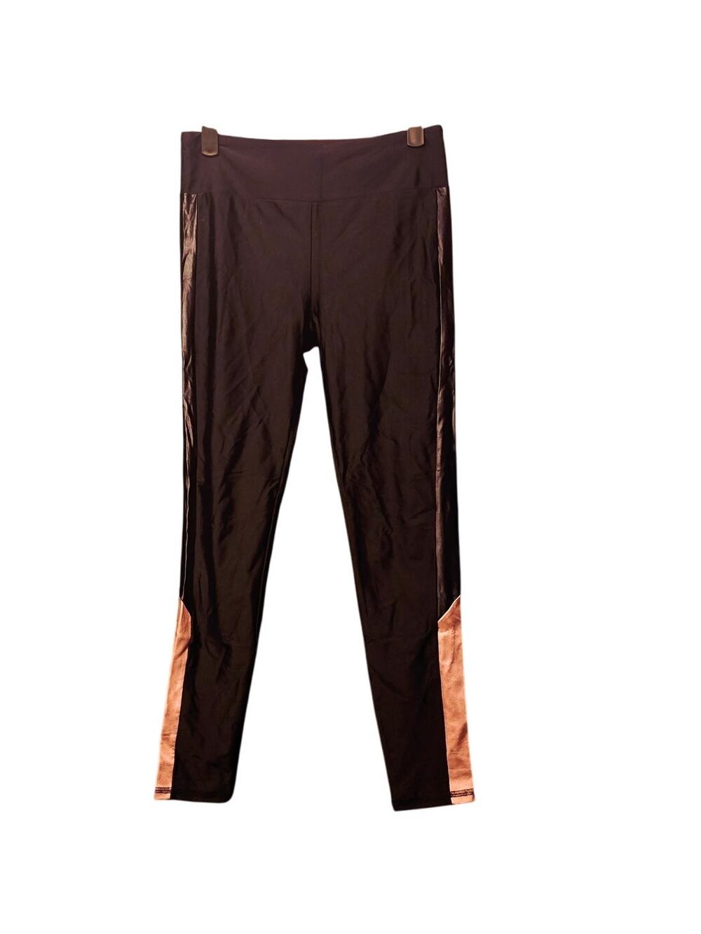Lanston sports black pink paneled leggings size small